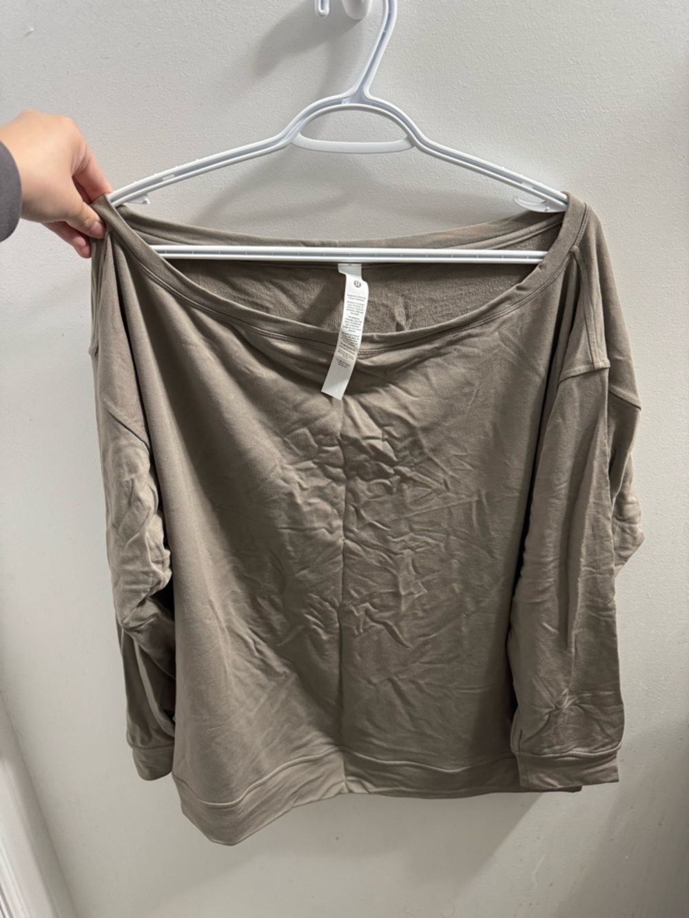 Becalm Oversized Long Sleeve Shirt - Warm Ash Grey